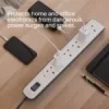 Belkin BSV603AF2M 6Outlet Surge Protection Strip with 2M Power Cord providing power to multiple devices