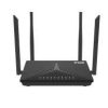 D-Link DIR-825M AC1200 Wi-Fi Router front view Side angle of DIR-825M showing external antennas D-Link dual-band router with Ethernet ports visible DIR-825M connected in a home network setup DIR-825M router streaming HD content on smart TV D-Link router showing Wi-Fi LED indicators and sleek black design
