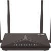 D-Link DIR-825M AC1200 Wi-Fi Router front view Side angle of DIR-825M showing external antennas D-Link dual-band router with Ethernet ports visible DIR-825M connected in a home network setup DIR-825M router streaming HD content on smart TV D-Link router showing Wi-Fi LED indicators and sleek black design