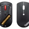 Lenovo ThinkPad Essential Wireless Mouse front view Top-down view of Lenovo 4X30M56887 mouse Side profile of Lenovo ThinkPad Essential Mouse Lenovo wireless mouse with nano receiver Lenovo 4X30M56887 mouse in office setup Compact wireless mouse Lenovo ThinkPad Essential