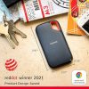 SANDISK E61 EXTREME PORTABLE EXTERNAL SSD V2 2TB - Black - SDSSDE61-2T00-G25