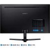 Back panel showing HDMI and DisplayPort on LU32J590UQMXUE