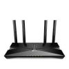 TP-Link AX3000 Router front angle view TP-Link AX53 router with 4 antennas Wi-Fi 6 dual-band router on desk Rear view showing Gigabit ports Archer AX53 packaging and accessories AX53 router with home Wi-Fi setup