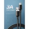 UGREEN USB-A 3.0 to USB-C cable unboxed Close-up of nickel-plated connectors UGREEN cable charging Android smartphone Data transfer between SSD and laptop via UGREEN cable 2M cable in coiled layout on work desk UGREEN US287 packaging and model label