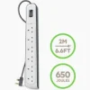 Belkin BSV603AF2M 6Outlet Surge Protection Strip with 2M Power Cord