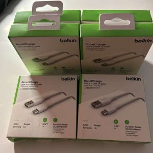 Belkin CAB002BT1MWH USB-C to USB-A Cableused for Android phone charging