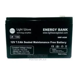 Alternative view of Lightwave 12V/7.5AH Ups battery-High Performance SMF battery - LW 7AH