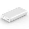 USB-C and USB-A ports of Belkin BPB003btWT Power Bank 15W USB-C In, USB-A Out White