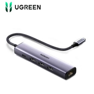 UGREEN CM475 Type C -to 3*USB HUB+ Gigabit Converter - 20915
