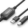 UGREEN US122 USB 2.0 A Male to B Male Active Printer Cable 15m (Black) - 10362