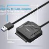 UGREEN CR108 USB 3.0 A To 3.5''/2.5" SATA Adapter Cable with DC 12V 2A Power Adapter - 20231 - Image 3