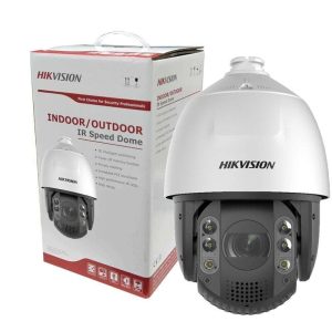 Hikvision 8MP DarkFighter PTZ Dome Camera Hikvision DS-2DE7A825IW-AEB front view Hikvision 25X optical zoom PTZ camera Hikvision outdoor DarkFighter speed dome Hikvision long-range IR PTZ CCTV Hikvision professional PTZ surveillance camera