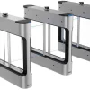 Hikvision DS-K6B411TMX-L Smart Value Swing Barrier Front View Close-up of Face Recognition Module on DS-K6B411TMX-L Infrared Sensors on Hikvision DS-K6B411TMX-L Barrier Web Management Interface for DS-K6B411TMX-L Emergency Open Feature on Hikvision DS-K6B411TMX-L Hikvision DS-K6B411TMX-L Installed in Office Lobby