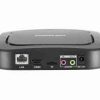 Hikvision DS-D60E-B digital signage box front view Compact Hikvision signage player with HDMI output DS-D60E-B used in retail advertising setup Close-up of Hikvision signage box ports Hikvision DS-D60E-B mounted with display Professional signage box for commercial use