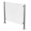 Hikvision DS-K7F01-KIT-P1200 acrylic glass panel front view Transparent Hikvision acrylic turnstile panel High-strength glass panel for Hikvision turnstiles DS-K7F01-KIT-P1200 side profile view Modern acrylic panel for secure access systems Durable Hikvision acrylic turnstile accessory