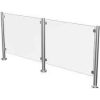 Hikvision DS-K7F01-KIT-P500 acrylic glass panel front view Transparent Hikvision 500mm glass panel for turnstiles Acrylic panel DS-K7F01-KIT-P500 side profile Compact Hikvision turnstile acrylic panel kit Durable scratch-resistant acrylic security panel Hikvision turnstile accessory with polished edges