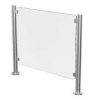 Hikvision DS-K7F01-KIT-P500 acrylic glass panel front view Transparent Hikvision 500mm glass panel for turnstiles Acrylic panel DS-K7F01-KIT-P500 side profile Compact Hikvision turnstile acrylic panel kit Durable scratch-resistant acrylic security panel Hikvision turnstile accessory with polished edges