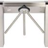 Hikvision DS-K3G501X-R/M tripod turnstile front view Stainless steel Hikvision tripod turnstile side view Professional access control tripod gate Hikvision Compact Hikvision tripod turnstile with LED indicators Durable stainless steel tripod security gate Hikvision DS-K3G501X-R/M access control turnstile system