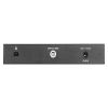 D-Link DGS-1100-08PV2 front view with 8 PoE+ ports D-Link DGS-1100-08PV2 angled view showing metal chassis D-Link DGS-1100-08PV2 rear and power input D-Link DGS-1100-08PV2 top label and ventilation D-Link DGS-1100-08PV2 in desktop PoE surveillance setup D-Link DGS-1100-08PV2 ports with Ethernet and PoE status LEDs