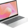 HP 15-fd0558nia laptop front view HP 15-fd0558nia open 15.6-inch display and keyboard HP 15-fd0558nia side ports including USB and HDMI HP 15-fd0558nia slim design natural silver HP 15-fd0558nia laptop on office desk HP 15-fd0558nia Windows 11 home screen display