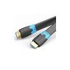 Vention flat HDMI cable 2M black High speed HDMI cable VEN-AAKBH Flat HDMI cable for TV and monitor Vention 4K HDMI cable image Slim HDMI cable for wall installation HDMI cable for gaming console and projector