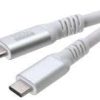 Vention USB-C to USB-C 1M white cable USB 3.2 Gen 2 Type-C cable TRGWF Vention aluminium alloy USB-C cable Fast charging USB-C cable white 10Gbps USB-C data cable Vention Premium USB-C cable for laptop and phone