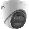 Hikvision 4MP ColorVu turret camera DS-2CD1347G2H-LIUF ColorVu full color night vision turret camera Hikvision turret IP camera outdoor installation Smart hybrid light CCTV turret camera with alarm Hikvision 4MP surveillance turret camera front view IP67 weatherproof Hikvision turret camera