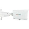 Hikvision 6MP ColorVu bullet camera front view DS-2CD1067G2H-LIUF outdoor security camera installation Hikvision smart hybrid light night surveillance example Hikvision IP67 waterproof bullet camera 6MP ColorVu full color night image sample Hikvision bullet camera side profile