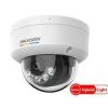 Hikvision 6MP ColorVu dome camera front design DS-2CD1167G2H-LIU dome camera ceiling mounted Hikvision smart hybrid light night color footage example Hikvision vandal resistant dome camera outdoor use 6MP ColorVu full color night image Hikvision dome camera installation angle view