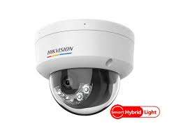 Hikvision 6MP ColorVu dome camera front design DS-2CD1167G2H-LIU dome camera ceiling mounted Hikvision smart hybrid light night color footage example Hikvision vandal resistant dome camera outdoor use 6MP ColorVu full color night image Hikvision dome camera installation angle view