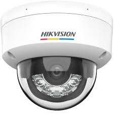 Hikvision 6MP ColorVu dome camera front design DS-2CD1167G2H-LIU dome camera ceiling mounted Hikvision smart hybrid light night color footage example Hikvision vandal resistant dome camera outdoor use 6MP ColorVu full color night image Hikvision dome camera installation angle view