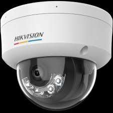 Hikvision 6MP ColorVu dome camera front design DS-2CD1167G2H-LIU dome camera ceiling mounted Hikvision smart hybrid light night color footage example Hikvision vandal resistant dome camera outdoor use 6MP ColorVu full color night image Hikvision dome camera installation angle view