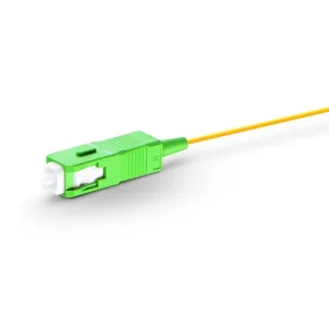 Lightwave SC APC single-mode fiber pigtail front view